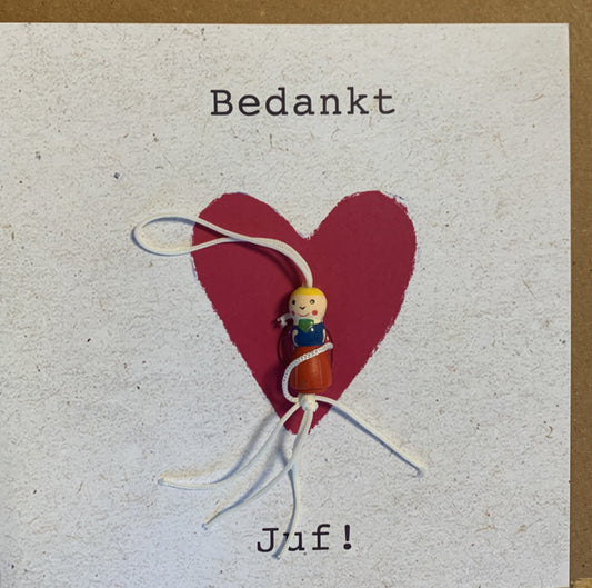 Sidedish - Wenskaart - Bedankt Juf!